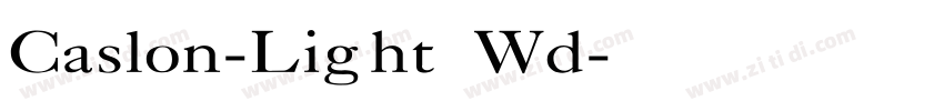 Caslon-Light Wd字体转换